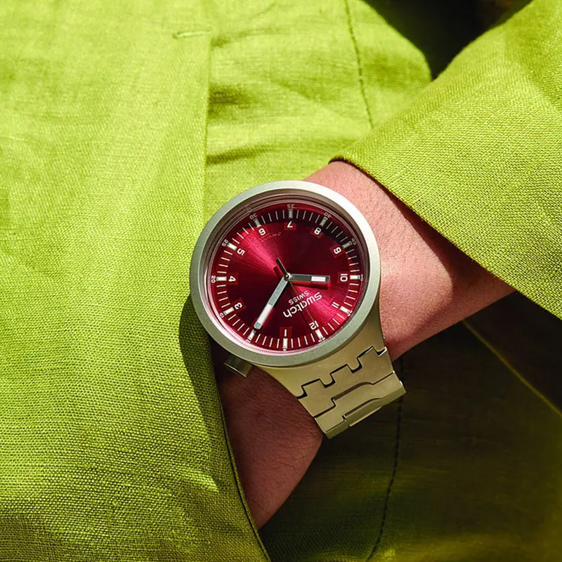 Swatch Irony Big Bold Scarlet Shimmer Watch- SB07S104G